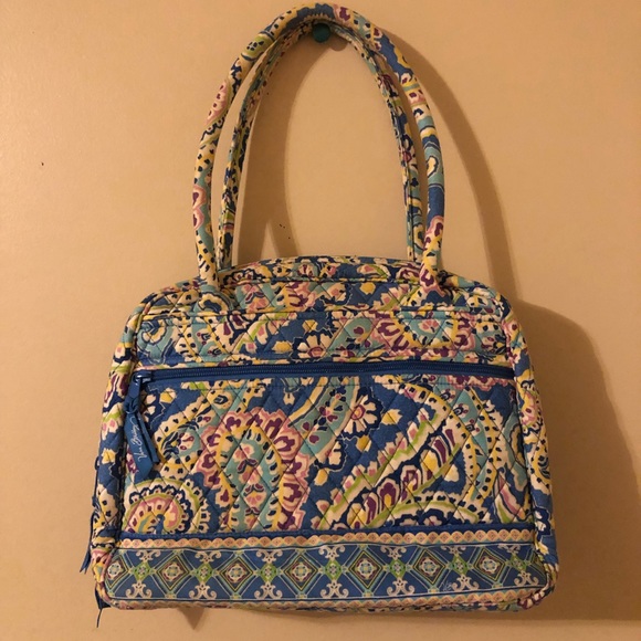 Vera Bradley Capri Blue Lola Style Bowler Bag - Picture 3 of 16